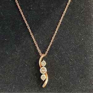 14k Rose gold LeVian diamond necklace